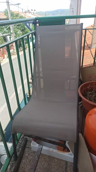 2 Tumbonas Beige/Marrón Jardín/Piscina