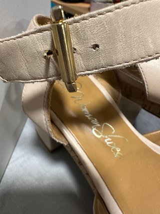 Sandalia cuña piel mujer talla 38 beige. Piel y co