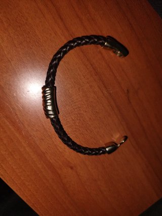 Pulsera Cuero y Oro Uno de 50 Original