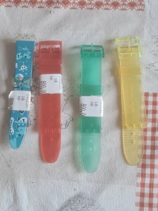 Lote correas reloj caucho,goma y cuero.