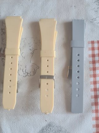 Lote correas reloj caucho,goma y cuero.