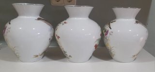 Lote 3 jarrones porcelana Guillen 70s