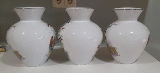 Lote 3 jarrones porcelana Guillen 70s