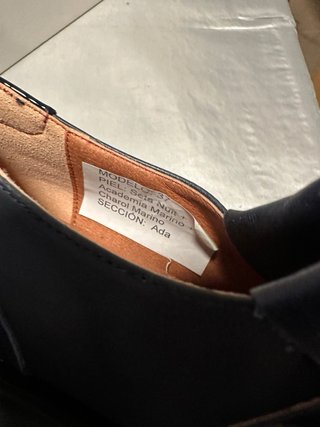 Zapatos colegial piel azul marino talla 37