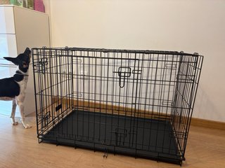 Jaula Outech L Perro Metálica Negra