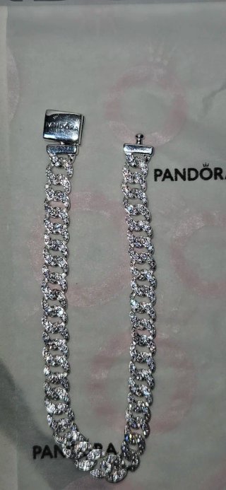 Pulsera Pandora Plata y Blanco