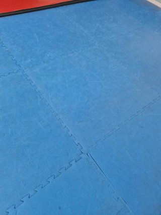 Tatami boxeo+ esquineras, cuerdas. Y puzle.
