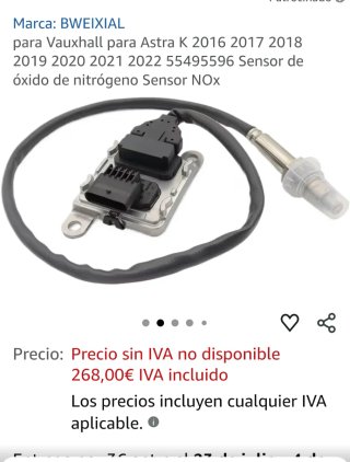Sensor de óxido de nitrógeno (NOx)
