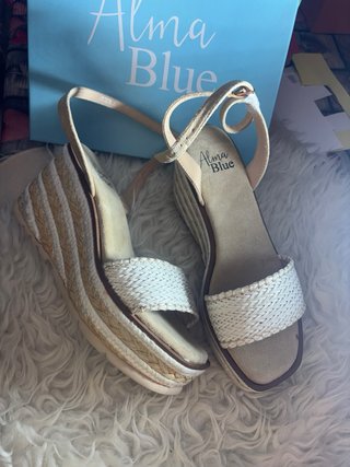 Cuñas Alma Blue Beige y Blanco