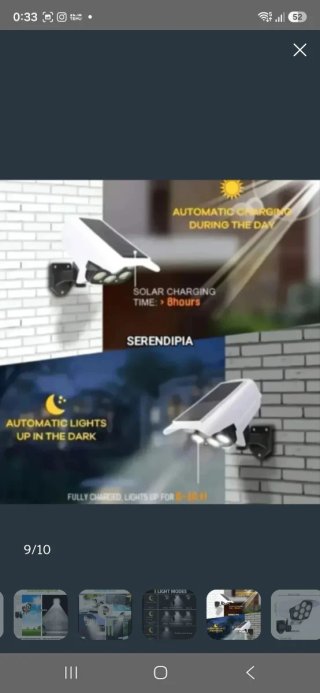 Lote de dos Cámara de vigilancia simulada solar LE