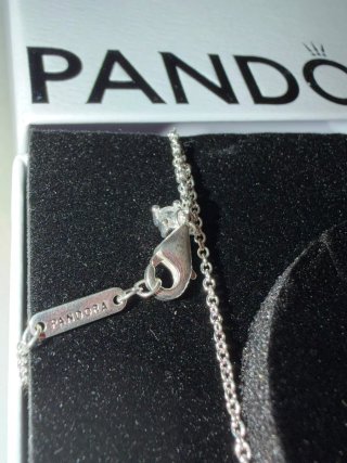 Collar Pandora Flor Rosa y Circonitas