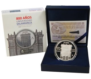 10€ Plata Proof Universidad Salamanca 800 Años