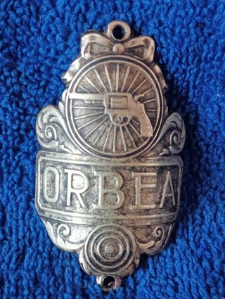 Orbea 1930 Escudo, chapa placa, insignia, logo