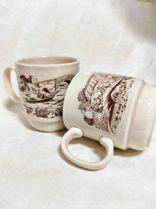 6 Tazas estilo rústico/campestre