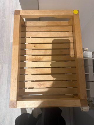 Carrito de madera con ruedas 47x33x77cm