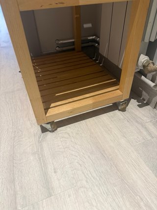 Carrito de madera con ruedas 47x33x77cm