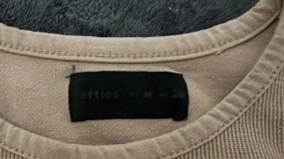 Top beige de canalé