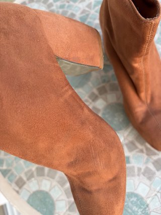 Botines tacón marrón talla 39