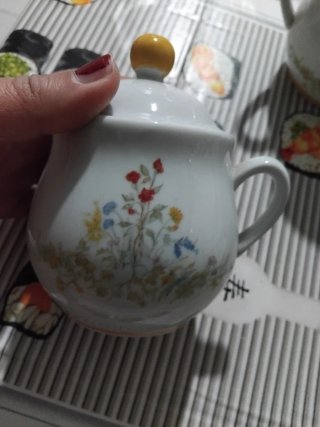 Set 3 Tazze Porcellana Fiori
