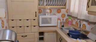 Muebles de cocina madera y cristal