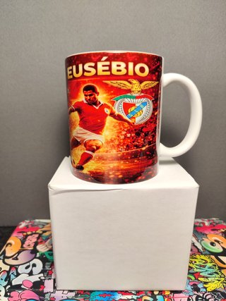 Caneca Eusébio Benfica Cerâmica