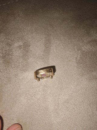Anillo Oro Vintage Rubí Diamantes sintéticos.