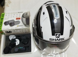 Casco Shark Evo-One Astor  BLANCO y NEGRO TALLA M