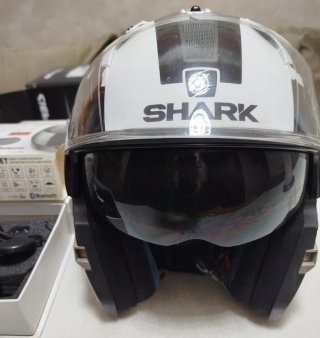 Casco Shark Evo-One Astor  BLANCO y NEGRO TALLA M