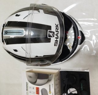 Casco Shark Evo-One Astor  BLANCO y NEGRO TALLA M