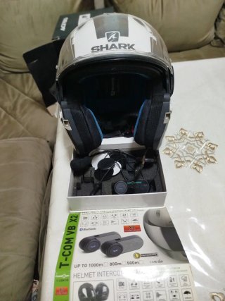 Casco Shark Evo-One Astor  BLANCO y NEGRO TALLA M