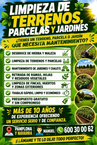 Servicio de Jardinería y Limpieza de Terrenos