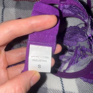 Sujetador transparente elasticado morado talla S