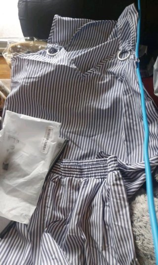 Conjunto de dos piezas a rayas