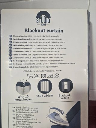 Cortina opaca Studio Home gris