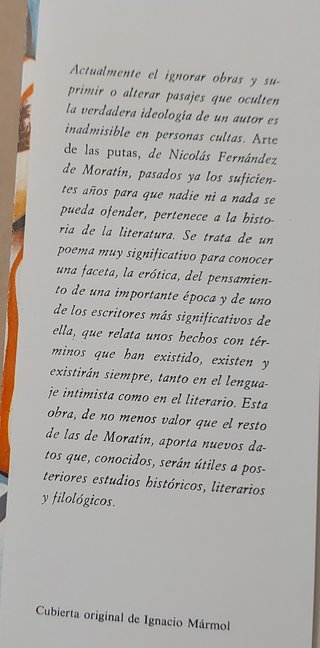 El arte de las Putas. MORATIN. Libro Retro vintage