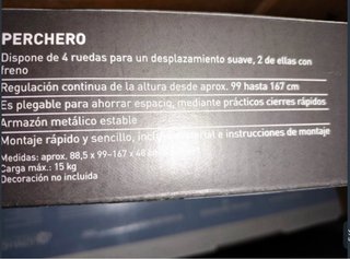 Perchero Ruedas Livarno Living Plegable