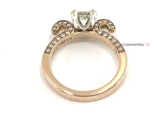 sortija oro 18k con piedra con diamante