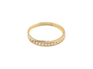 anillo oro 18k con piedra con circonita