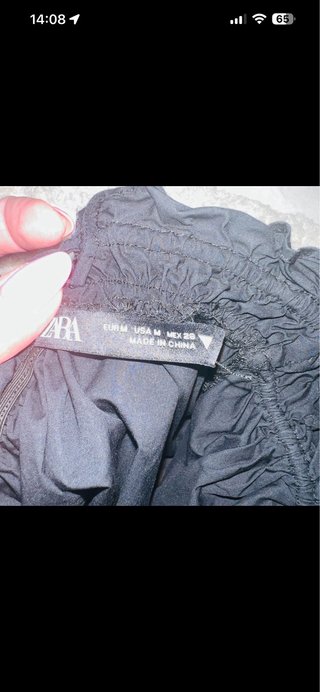Blusa Zara tirantes negra