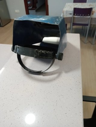 Pantalla de soldadura azul