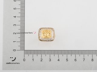 anillo oro 18k con piedra con circonita