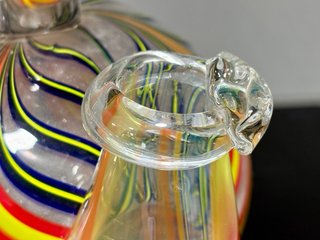 Botijo cristal antiguo laticinio colores COLECCION
