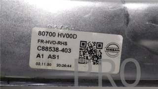 Elevalunas Electrico Delantero Derecho Nissan Qashqai (J11E)(2013->)