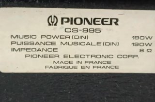 Altavoces Pioneer CS-995 Negros