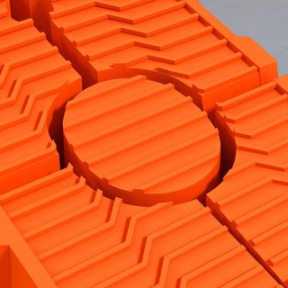 Juego de 2 Rampas de Carga para Autos de Plástico con Carga Máxima de 5 Toneladas, Rampas para Autos Ahorradoras de Espacio para Mantenimiento, 91X30X21 Cm, Naranja