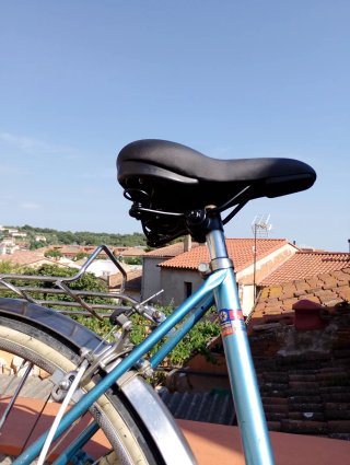 Bicicleta de paseo señora azul