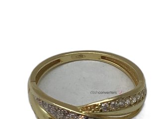 sortija oro 18k con piedra con circonita