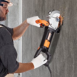 Cortadora de Ranuras Eléctrica, Máquina de Corte de Ranuras de Pared 133mm, Profundidad de Corte de Ranuras 42mm, Máquina de Ranurado de Pared 2500W, Máquina Cortadora de Pared con Bomba de Agua