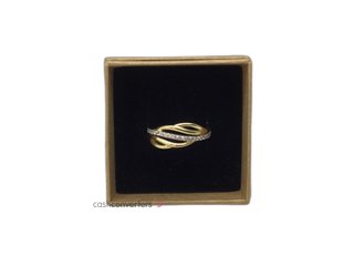 sortija oro 18k con piedra con circonita