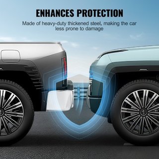 Parachoques Trasero, Compatible con Ford F250/Ford F350 Super Duty 2008-2016, Parachoques Trasero de Acero Cromado, Reemplazo de Parachoques Trasero con Luz de Placa y Plataforma de Paso, para FO1...